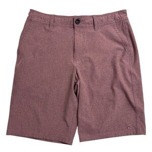 O'Neill Men's Hybrid Stretch Shorts Size 31 Waist Button Closure Heather Pink
